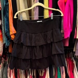 Sundays Black Tiered Mini Skirt